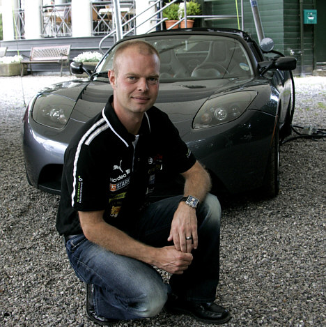 Jan Magnussen skal køre en Tesla Sport som den på billedet i Copenhagen Historic Grand Prix i Fælledparken denne weekend.